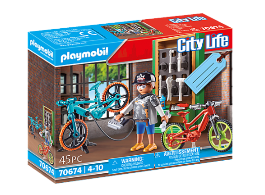 Playmobil 70674 City Life Bike Workshop Gift Set
