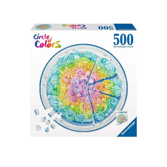 Ravensburger 500pc Puzzle 17349 Circle of Colors: Rainbow Cake