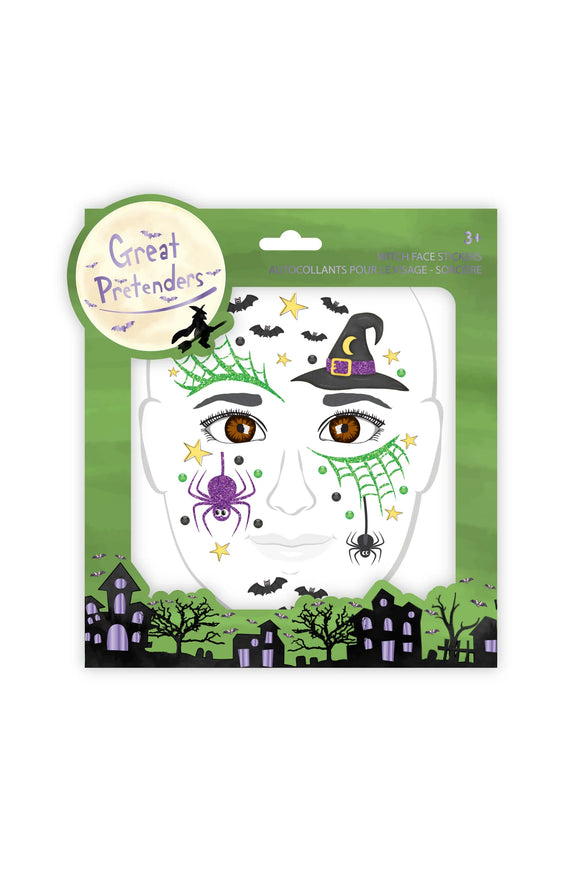 Great Pretenders 87607 Witch Face Stickers