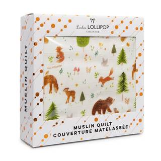 Loulou Lollipop Muslin Quilt Blanket - Forest Friends
