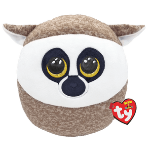 Ty Squish-A-Boo LINUS the Brown and White Lemur 14"