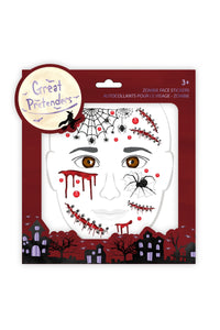Great Pretenders 87606 Zombie Face Stickers