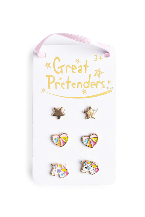 Great Pretenders 90608 Boutique Cheerful Studded Earrings