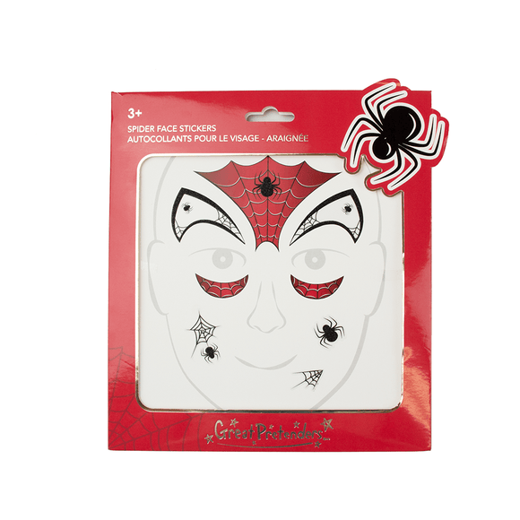 Great Pretenders 87604 Spider Face Stickers *