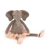 Jellycat Dancing Darcey Elephant Medium 13"