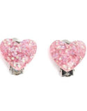 Great Pretenders 90606 Boutique Glitter Heart Clip On Earrings