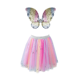 Great Pretenders 42925 Rainbow Sequins Skirt w/wings & wand