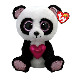 Ty ESME the Panda with Heart Bear 6"