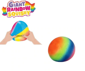Rainbow Squish Ball - Large 4"
