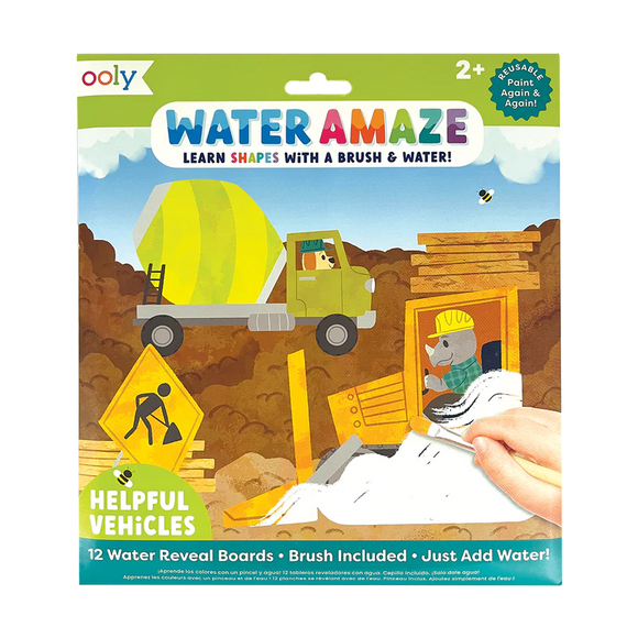 Ooly Water Amaze Water Reveal Boards - Helpful Vehicles