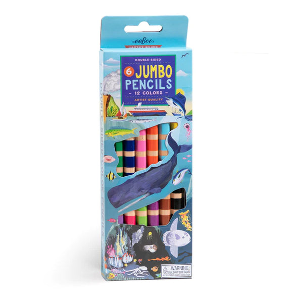 eeboo Under the Sea Double-sided Jumbo Color Pencils
