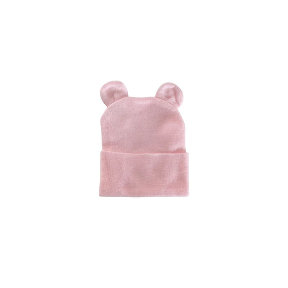 Kidcentral Essentials Newborn Hat - Ears - Pink