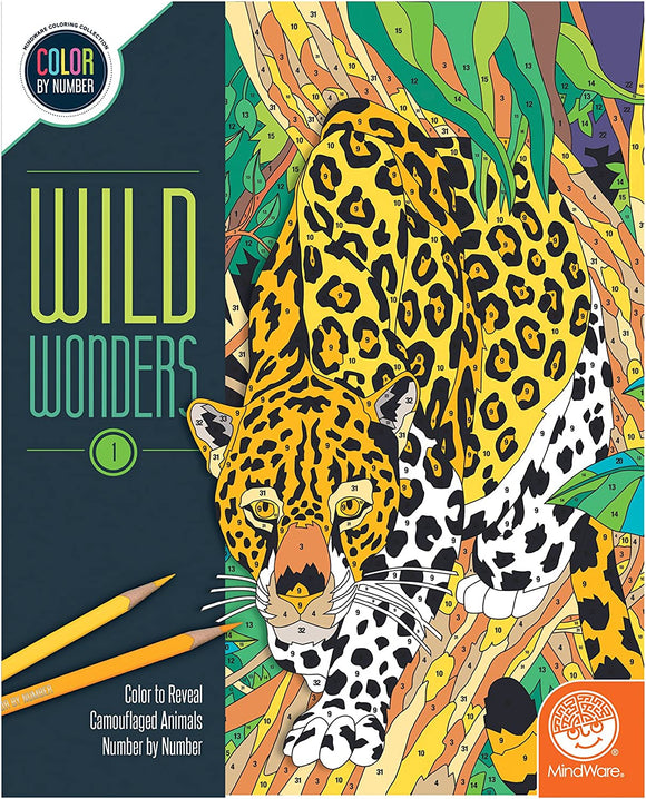 Mindware Color By Number Wild Wonders: Book 1
