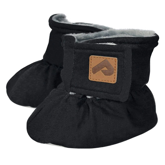 Perlimpinpin Jersey Baby Booties - Black