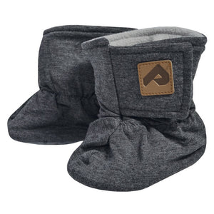 Perlimpinpin Jersey Baby Booties - Heathered Gray