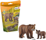 Schleich 42473 Grizzly Bear Mother with Cub