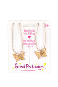 Great Pretenders 86113 BFF Butterfly Share & Tear Necklace