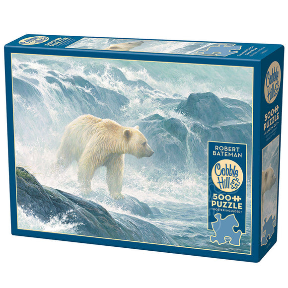 Cobble Hill 500pc Puzzle 45026 Salmon Watch Spirit Bear