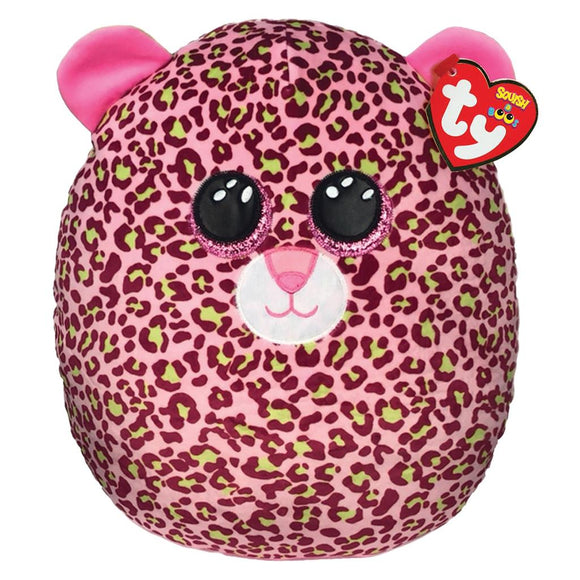 Ty Squish-a-Boo LAINEY the Pink & Green Leopard 14