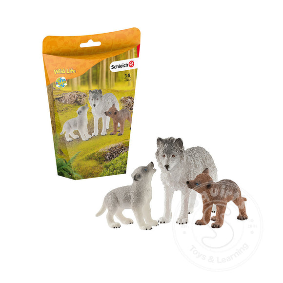 Schleich 42472 Mother Wolf with Pups
