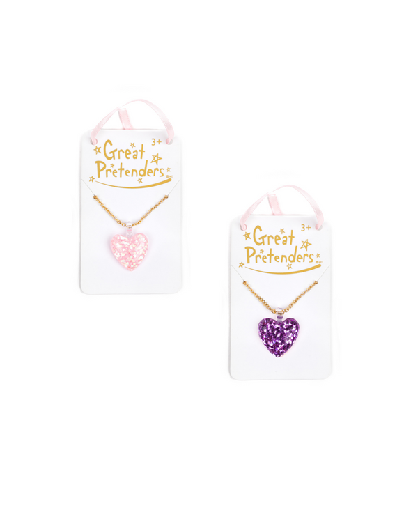 Great Pretenders 90418 Boutique Glitter Heart Necklace