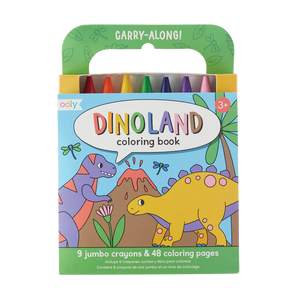 Ooly Carry Along Crayon & Coloring Book - Dinoland