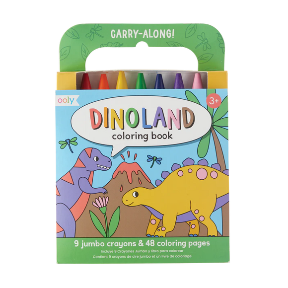 Ooly Carry Along Crayon & Coloring Book - Dinoland