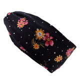 Nano FINAL SALE Jersey Headband Black Floral 2