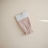 Mushie Organic Cotton Bath Mitt 2-pack BLUSH