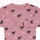 Petit Lem 2pc Pajama Set Glow in the Dark Black Cat KIDS'