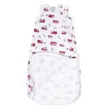 Perlimpinpin Cotton Muslin Sleep Bag 0.7 TOG Firetrucks