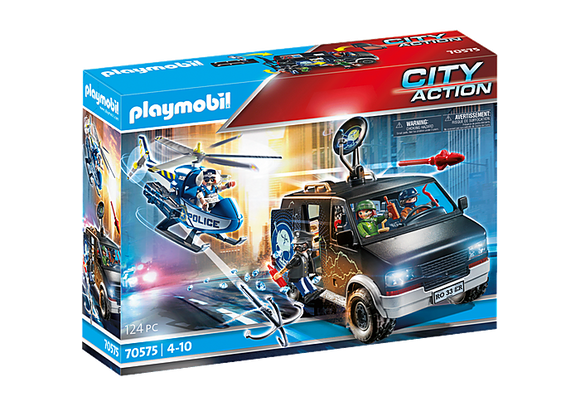 Playmobil 70575 City Action Helicopter Pursuit with Runaway Van