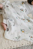 Loulou Lollipop Muslin Swaddle - Hedgehogs