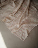 Mushie Muslin Swaddle Blanket Organic Cotton Natural Stripe