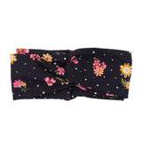 Nano FINAL SALE Jersey Headband Black Floral 2