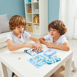 Hape 0478 2-in-1 Pocket Games - Snakes & Ladders & Tic Tac Toe