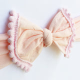 Baby Wisp Headband Pom Pom - Pale Pink BW1175
