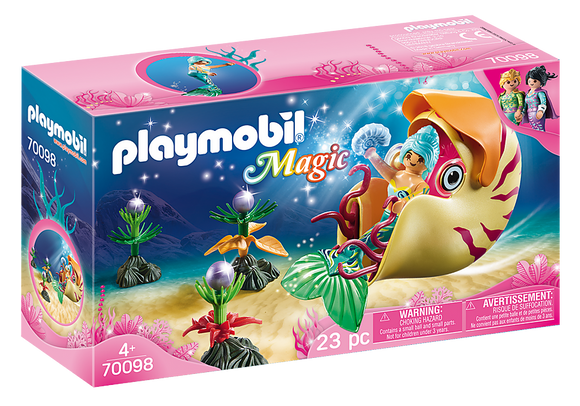 Playmobil 70098 Magic Mermaid with Sea Snail Gondola *