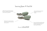 Loulou Lollipop Learning Spoon And Fork Set - Alligator
