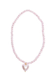 Great Pretenders 86144 Pink Pearl Heart Necklace