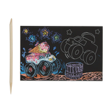 Ooly Scratch & Scribble Mini Scratch Art Kit Monster Truck