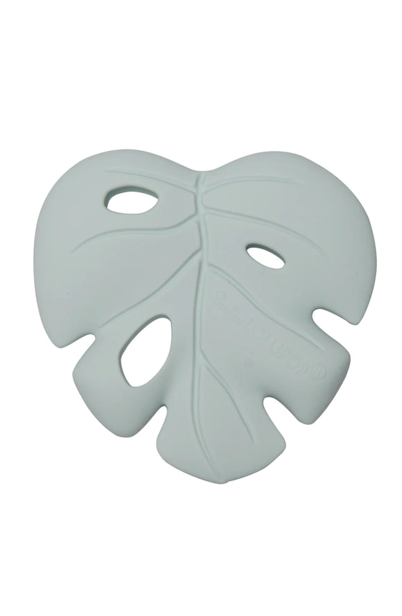 Loulou Lollipop Monstera Silicone Teether - Monstera Mint