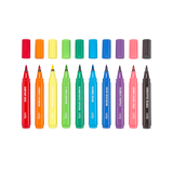 Ooly Big Bright Brush Markers - 10pk