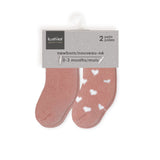 Kushies 2pk Baby socks Blush Solid/Stars
