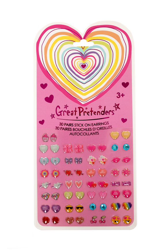 Great Pretenders 87508 Heart Sticker Earrings