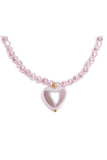 Great Pretenders 86144 Pink Pearl Heart Necklace