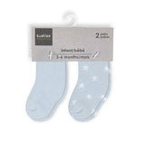 Kushies 2pk Baby socks Ice Solid/Stars