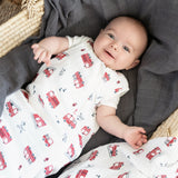 Perlimpinpin Cotton Muslin Sleep Bag 0.7 TOG Firetrucks