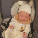 Kidcentral Essentials Newborn Hat - Double Pompom - Grey