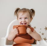 Glitter & Spice Grow With Me Silicone Bear Cup Sage